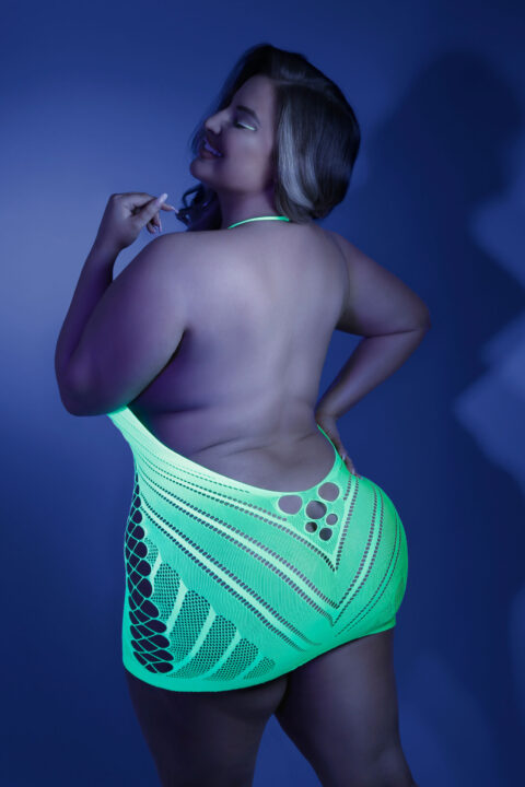 Shock Value Halter Dress - Queen - Neon Green
