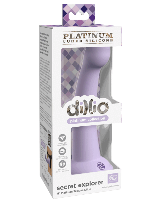 Dillio Platinum - Secret Explorer 6 Inch Dildo -  Purple