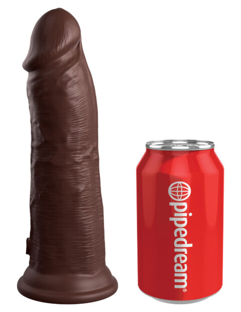 King Cock Elite 8 Inch Dual Density Silicone Cock  - Brown