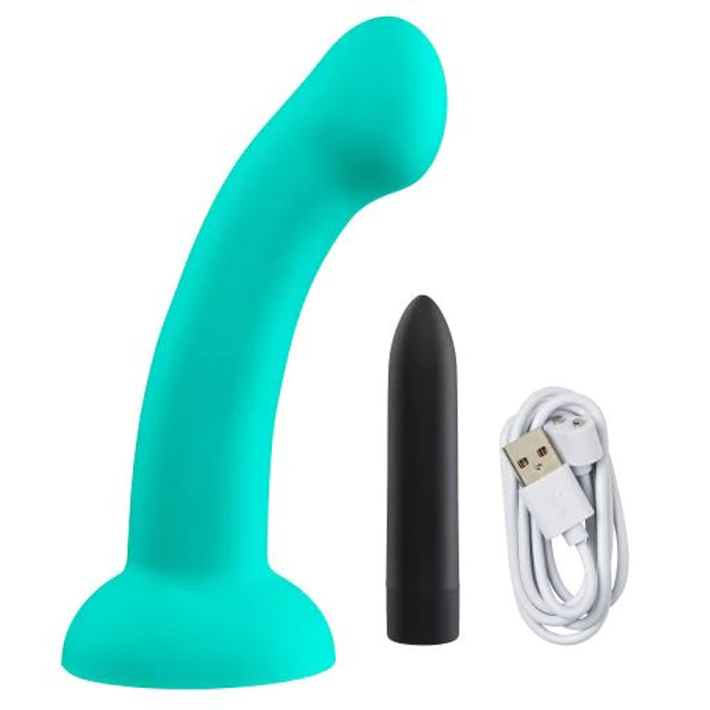 Ergo Super Flexi I Dong Soft and Flexible Liquid Silicone With Vibrator - Teal