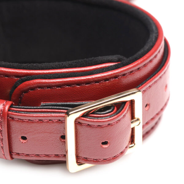 6 Piece Burgundy Bondage Set Burgundy Cuffs