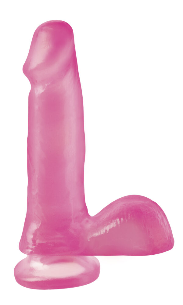 Basix Rubber Works - 6 Inch Dong With Suction Cup - Pink